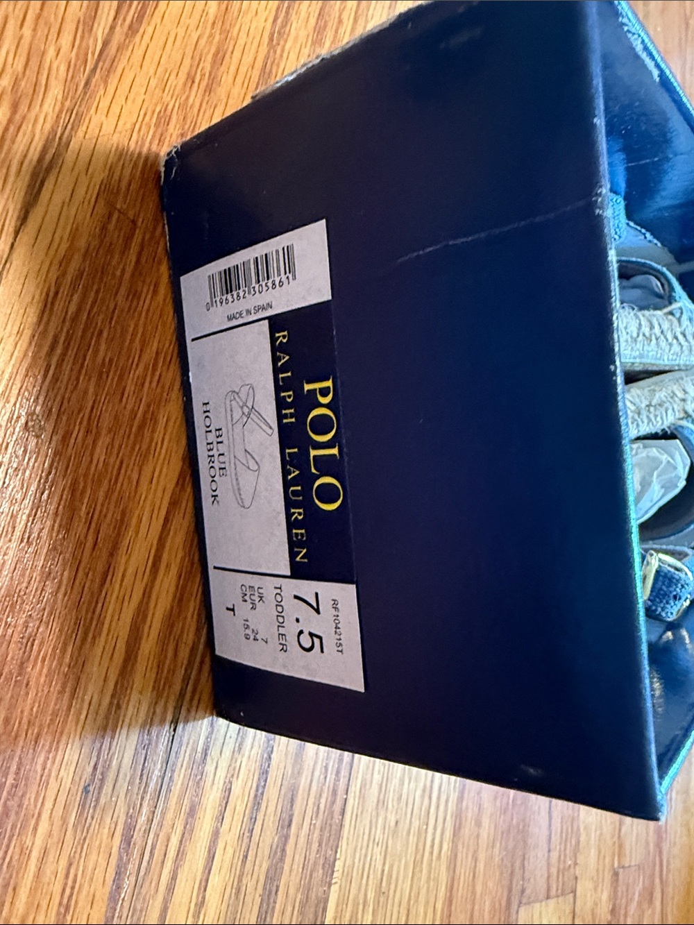 Polo by Ralph Lauren Kids Light Blue Espadrille Sandals with Buckle - Picture 2 of 6